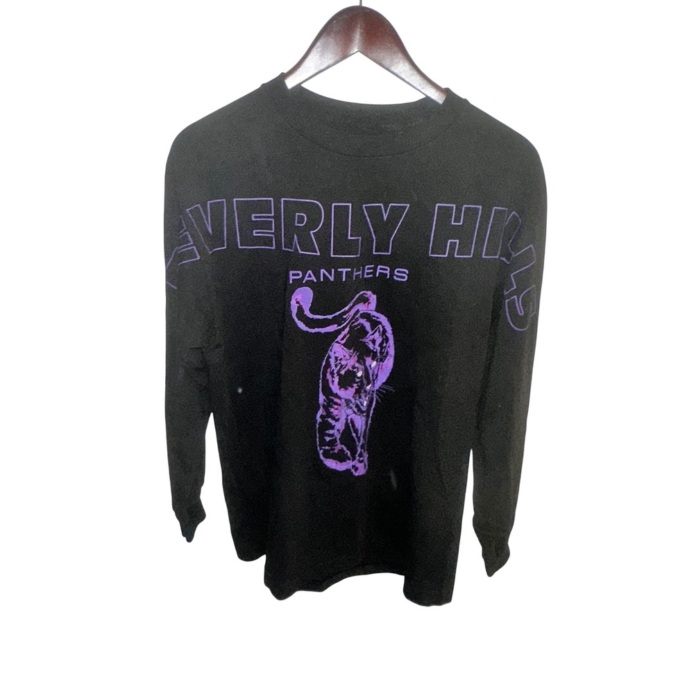 J Galt Black Beverly Hills‎ Panthers Long Sleeve T Shirt One Size